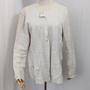 Vintage Eileen Fisher Cream Coloured Cardigan Size XL